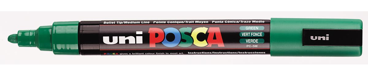Uni POSCA paintmarker PC-5M, 1,8 - 2,5 mm, donkergroen