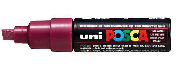 Uni POSCA paintmarker PC-8K, 8 mm, wijnrood