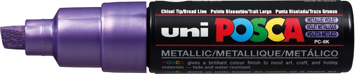 Uni POSCA paintmarker PC-8K, 8 mm, paars metaal