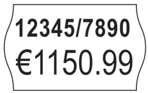 Avery PLP1626 etiketten voor prijstang permanent, ft 26 x 16 mm, 12 000 etiketten, wit