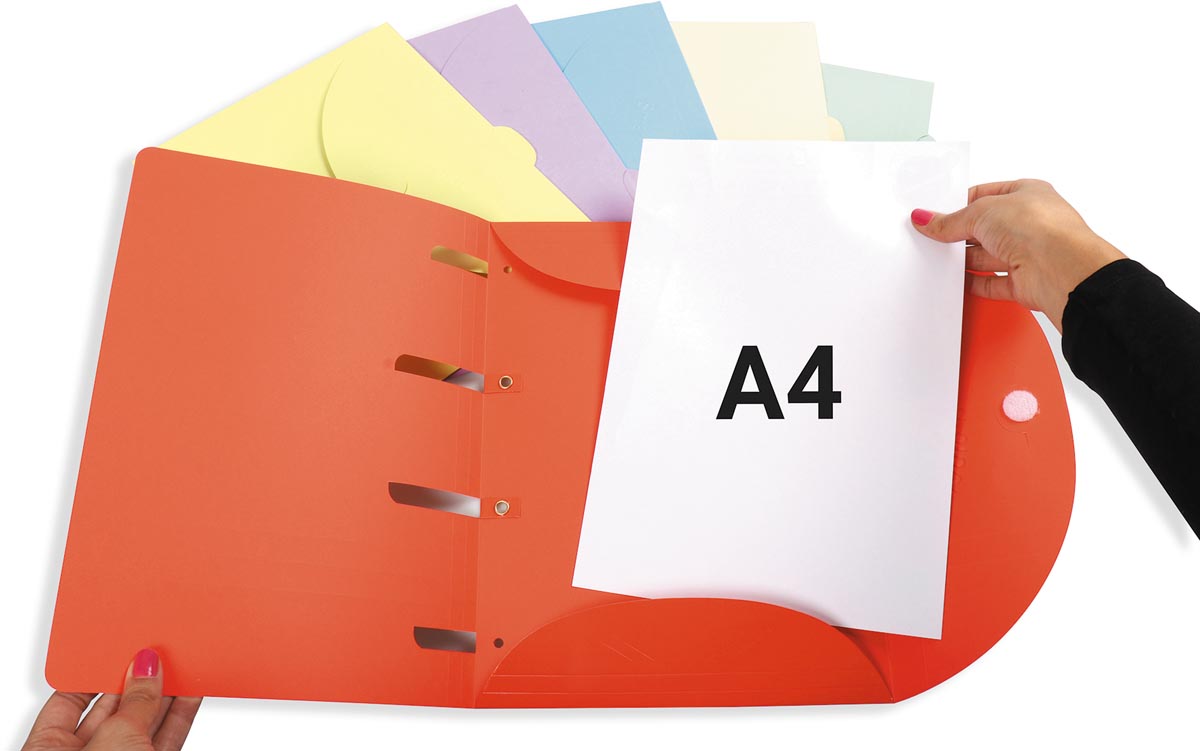 Tarifold smartfolder, geperforeerde showtas, geassorteerde kleuren, pak van 6 stuks