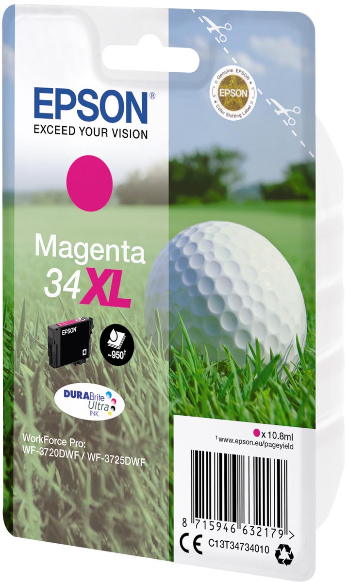 Epson inktcartridge 34XL magenta 950 pagina's C13T34734010