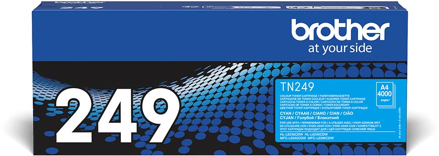 Brother toner, 4.000 pagina's, OEM TN-249C, cyaan