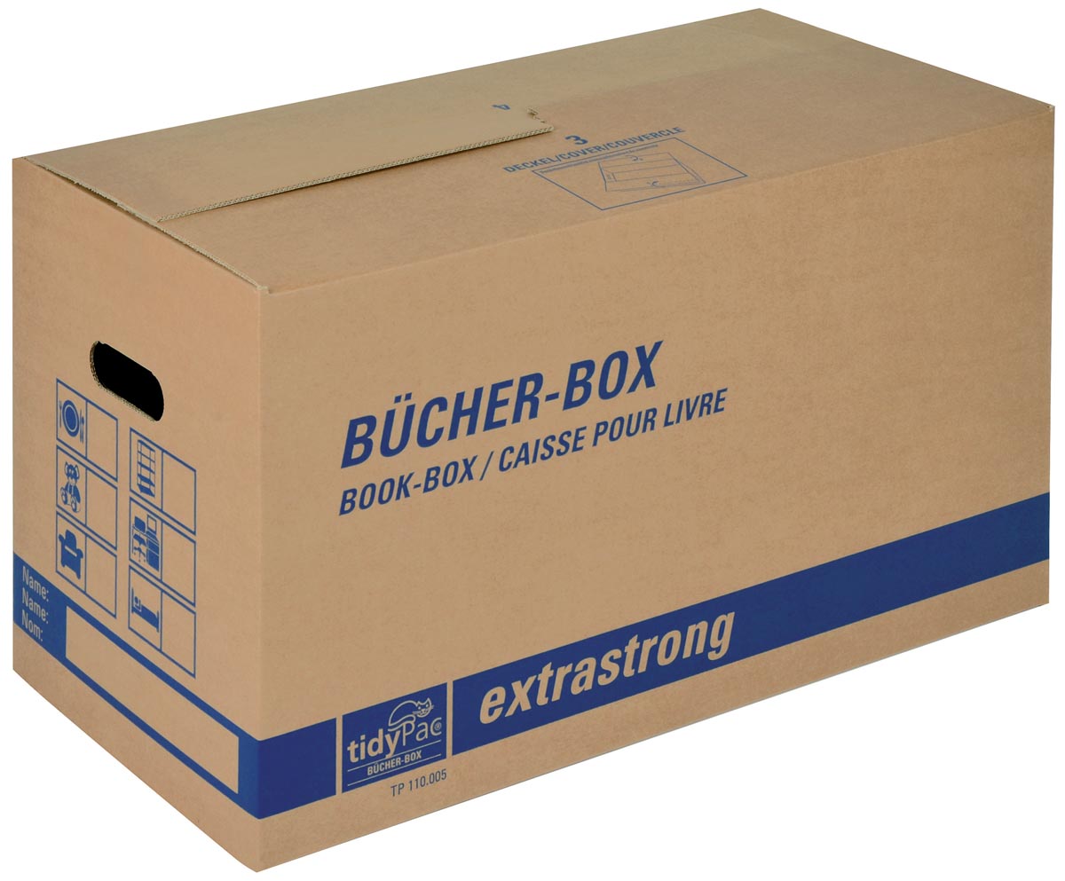 Tidypac boekendoos, ft 56 x 29,3 x 33 cm, bruin