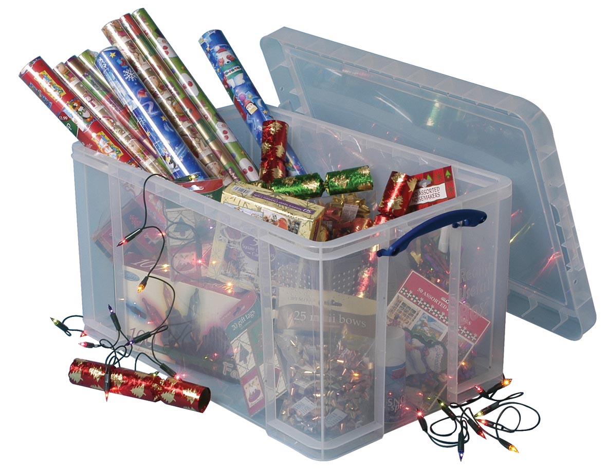 Really Useful Box opbergdoos 84 liter, transparant