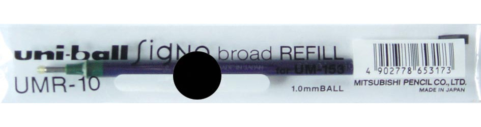 Uni-ball balpenvulling Signo Broad, zwart