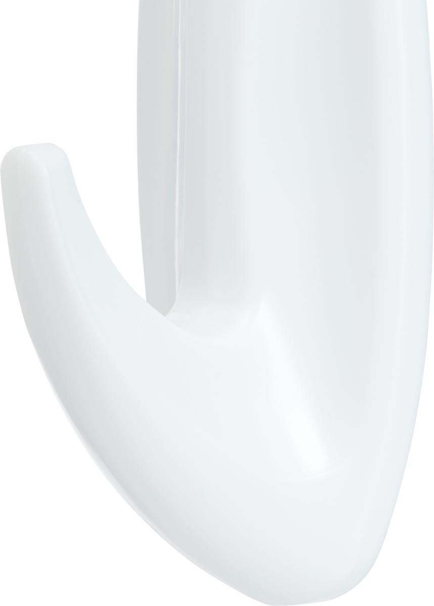 Command decohaak, medium, draagvermogen 1,4 kg, wit, waterbestendig, blister van 2 stuks