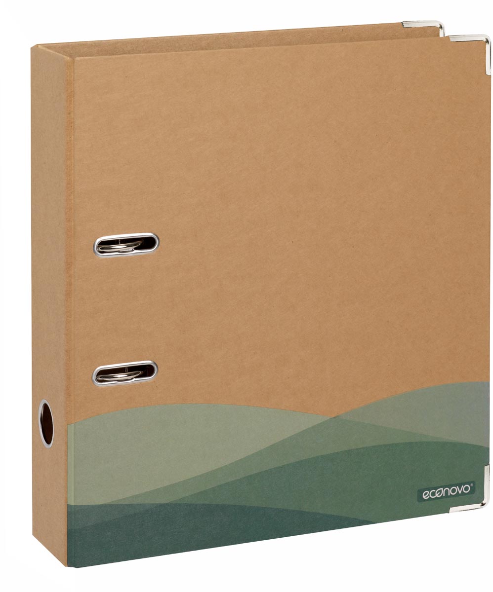 Econovo ordner A4 kraft gerecycleerd papier 75 mm rug ecologisch