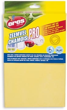 eres Zeemvel Pro schoonmaakdoek geel 33 x 45 cm synthetisch 80 g