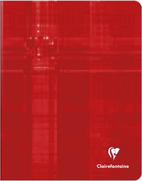 Clairefontaine schrift Metric, ft 16,5 x 21 cm, geruit 5x5 mm, rood