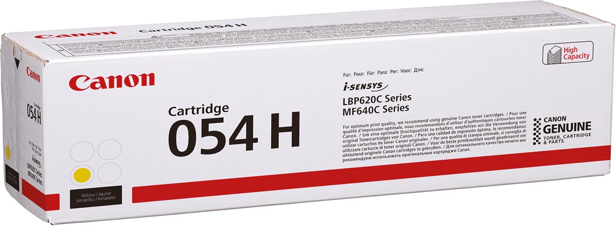 Canon toner 054 H, 2.300 pagina's, OEM 3025C002, geel