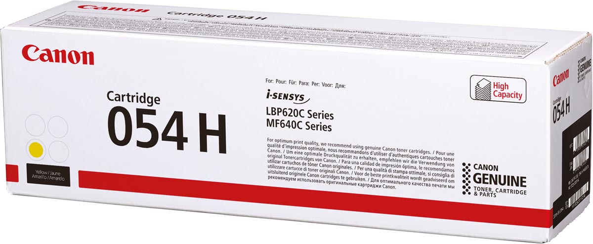 Canon toner 054 H, 2.300 pagina's, OEM 3025C002, geel