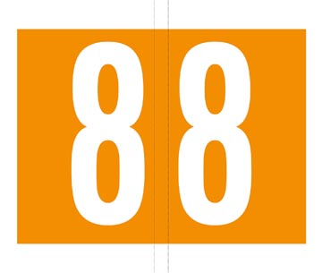 Codetab 8, rol van 500 tabs, oranje