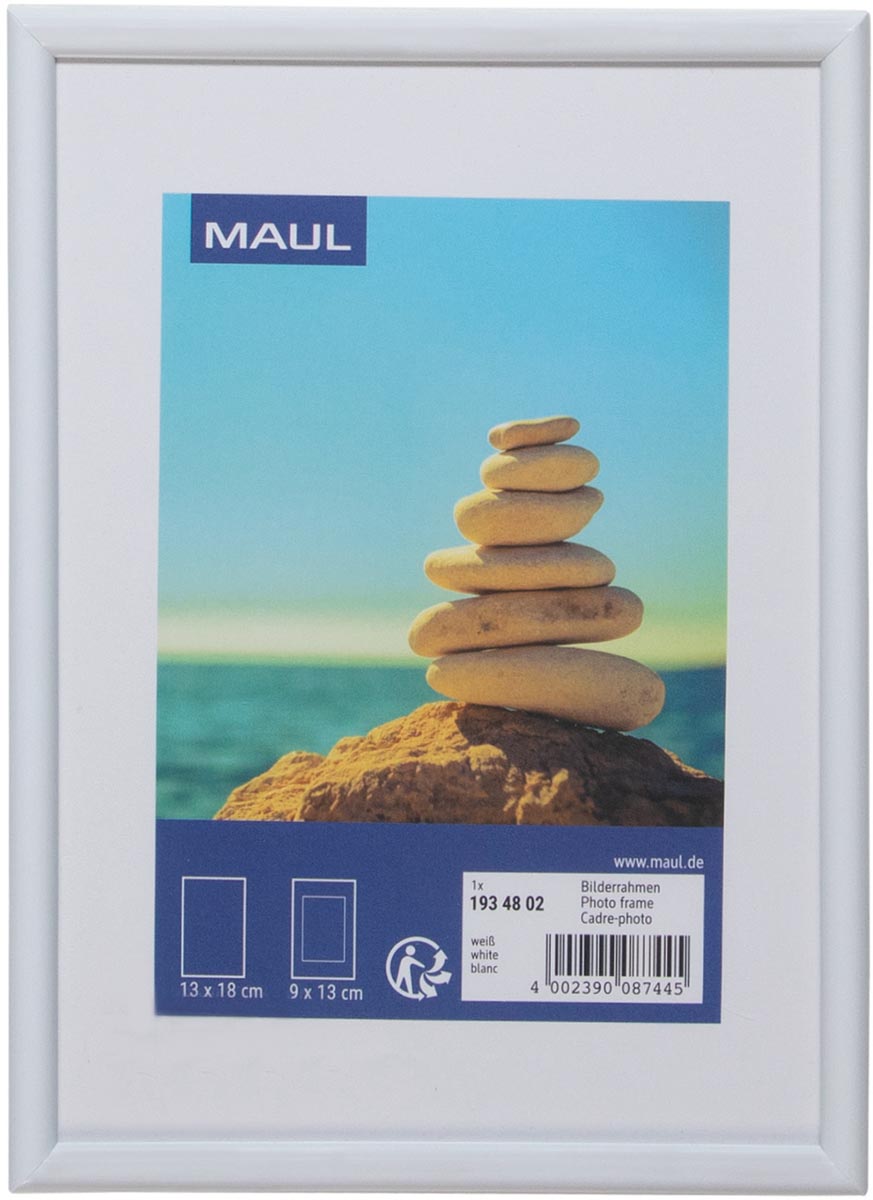 Maul fotolijst kunststof frame wit 13 x 18 cm