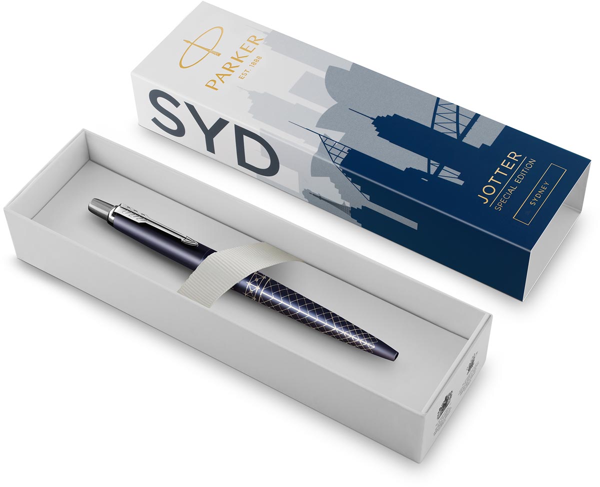 Parker Jotter Special Edition Sydney balpen blauw medium navulbaar in giftbox
