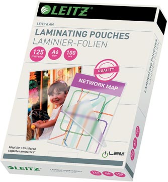 Leitz Ilam lamineerhoes ft A6, 250 micron (2 x 125 micron), pak van 100 stuks