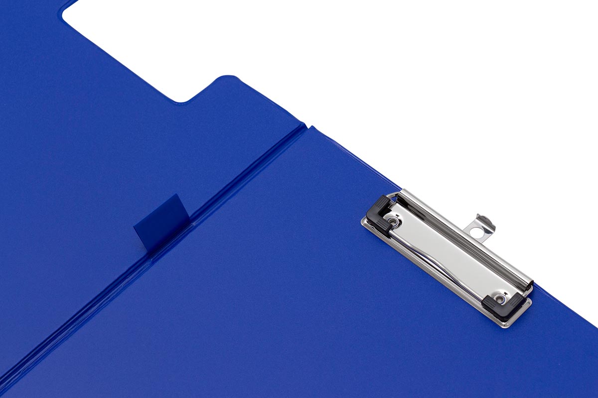 Q-CONNECT klemplaat dubbel A4 formaat blauw PP materiaal