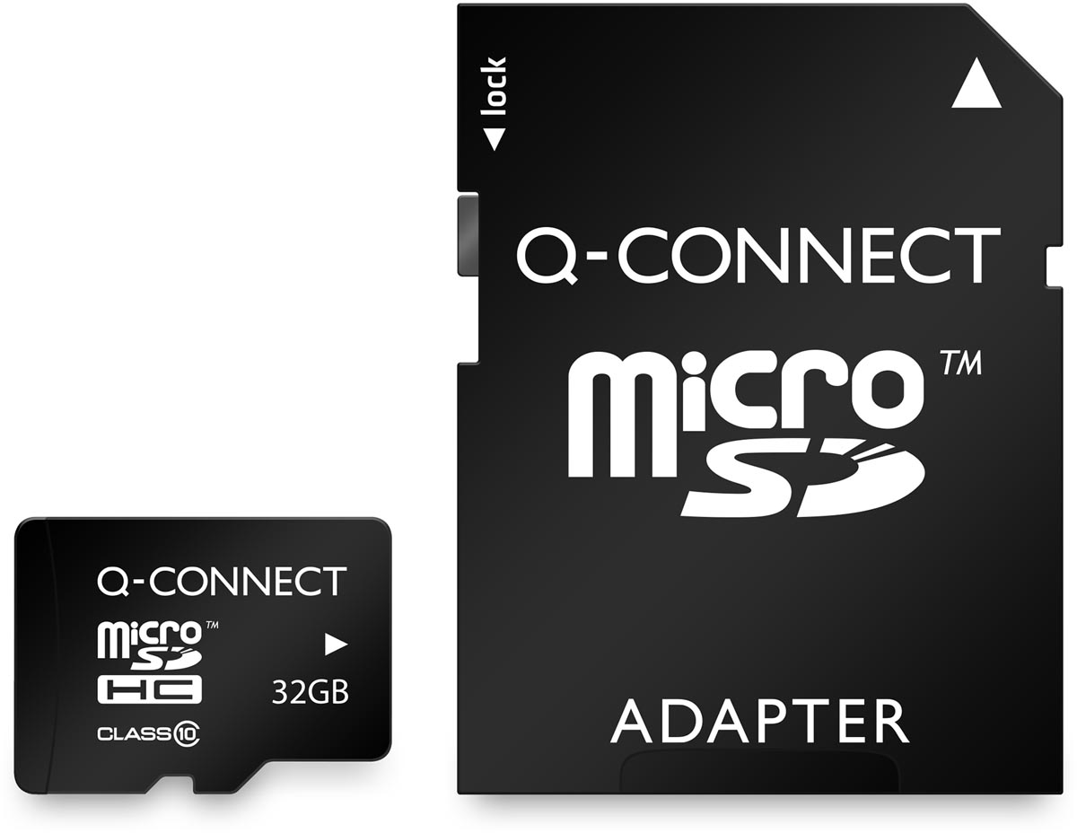 Q-CONNECT microSD geheugenkaart 32 GB met SD-adapter