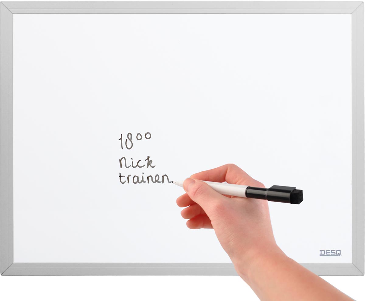 Desq magnetisch whiteboard aluminium wit 40 x 30 cm