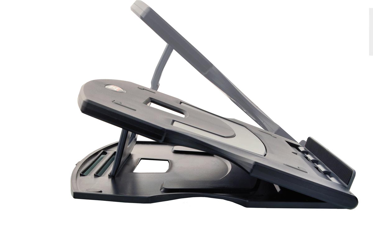 Desq Laptop en Tabletstand kunststof verstelbaar 15,5 cm hoogte 290x258 mm
