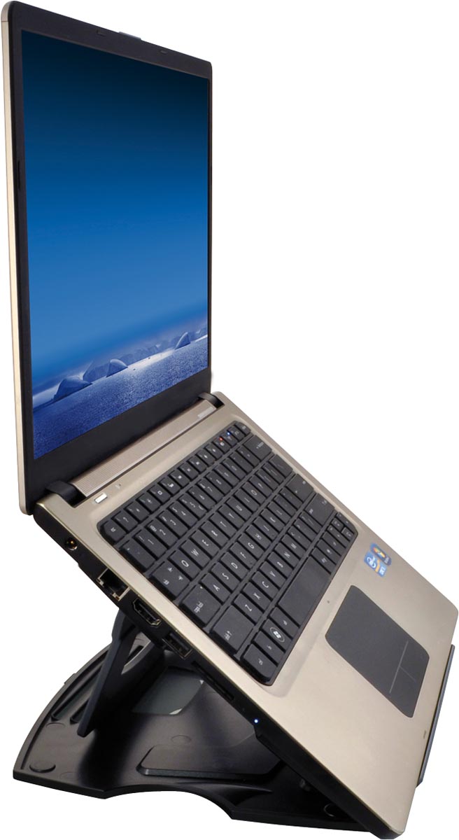 Desq Laptop en Tabletstand kunststof verstelbaar 15,5 cm hoogte 290x258 mm