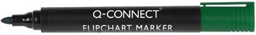 Q-CONNECT flipchartmarker groen 2.5 mm ronde punt met clip ecologisch plastic