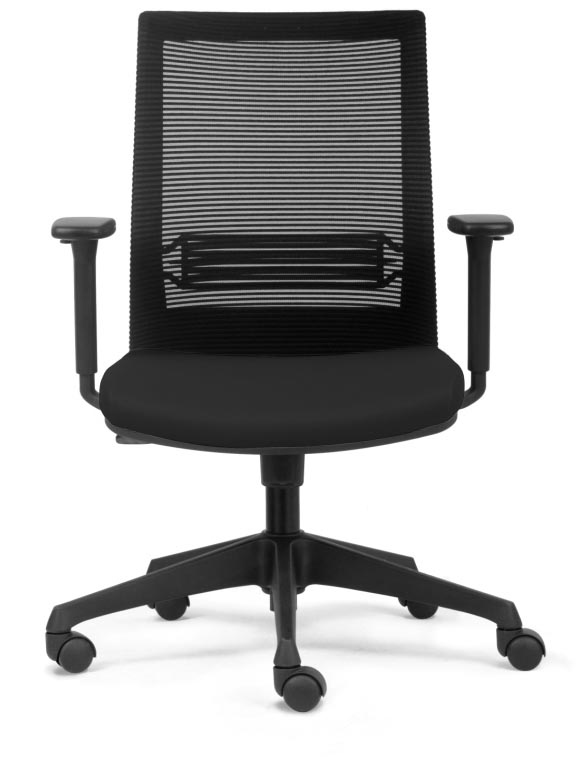 Euroseats bureaustoel Evora zwart kunststof 700 x 320 x 700 mm