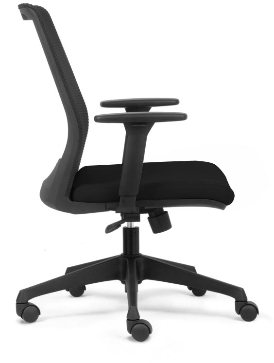 Euroseats bureaustoel Evora zwart kunststof 700 x 320 x 700 mm