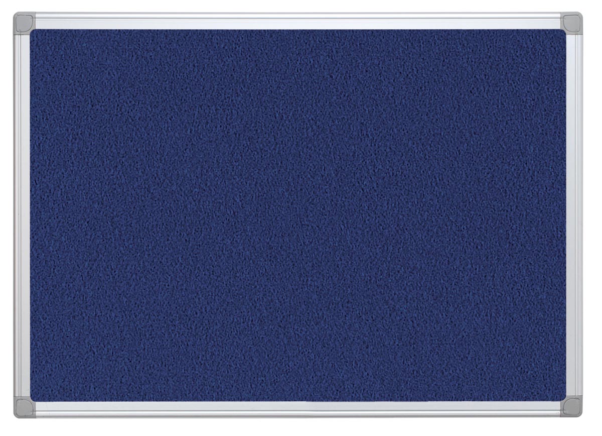 Q-CONNECT textielbord met aluminium frame blauw 90 x 60 cm
