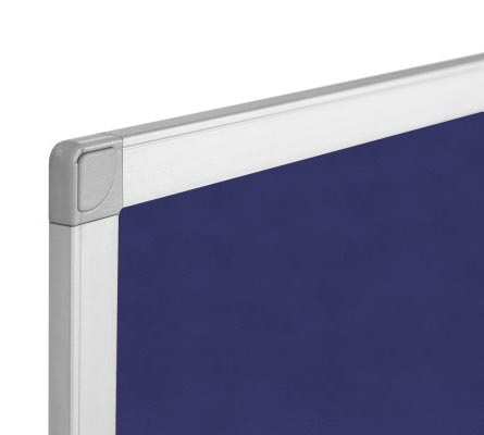 Q-CONNECT textielbord met aluminium frame blauw 90 x 60 cm