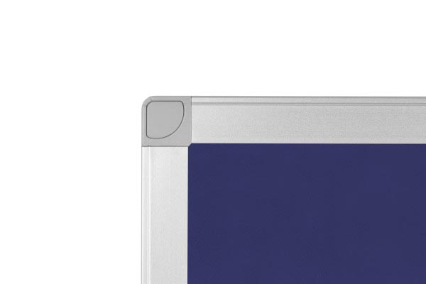 Q-CONNECT textielbord met aluminium frame blauw 90 x 60 cm