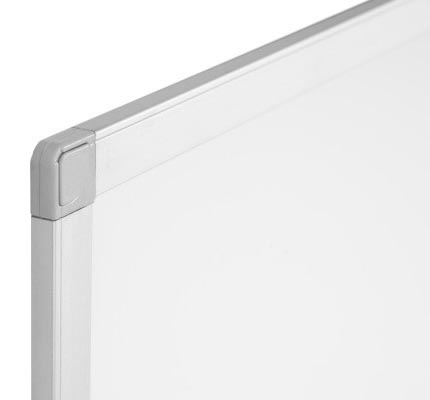 Q-CONNECT whiteboard, met aluminium frame, melamine, 1zijde wit, 1 zijde geruit, 120 x 90 cm