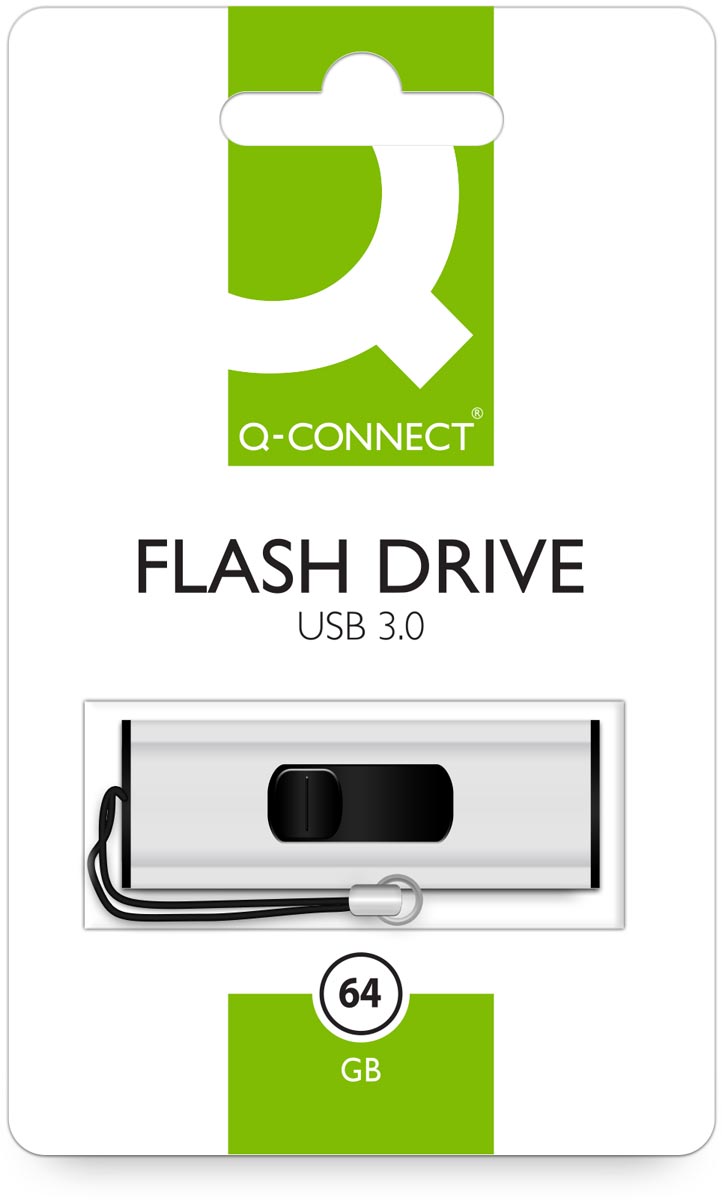 Q-CONNECT USB stick 3.0 64 GB zilver