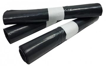 Afvalzak, ft 60 x 80 cm, grijs, HDPE, 25 x rol van 20 stuks