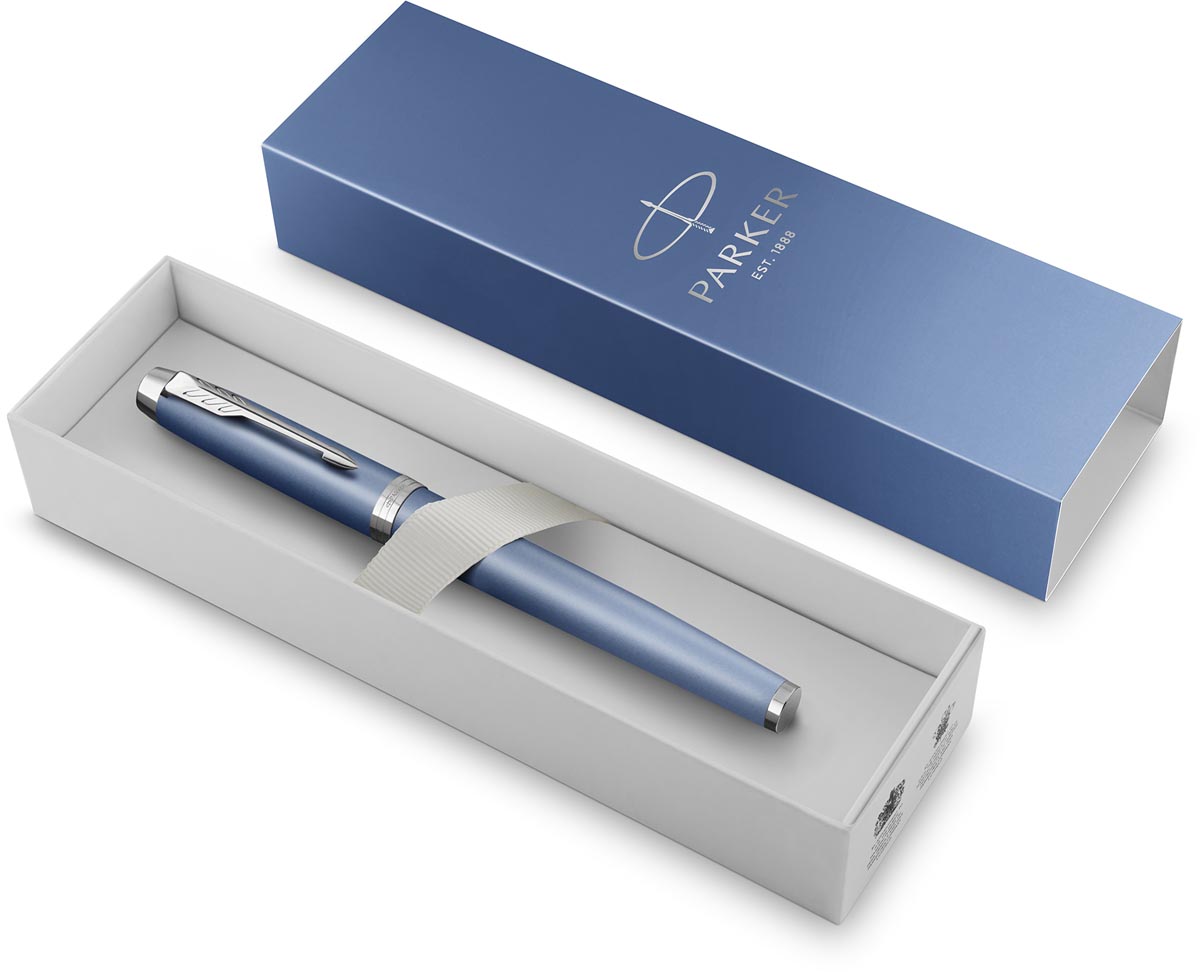 Parker IM Rituals vulpen, blauw CT, medium, giftbox
