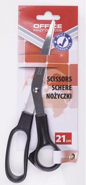 Office Products schaar 21 cm zwart roestvrij staal ronde punt rechts- en linkshandig
