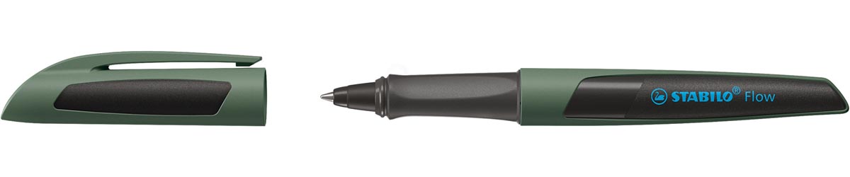 STABILO Flow SPORTY balpen medium punt 0.5 mm rubberen grip forest groen
