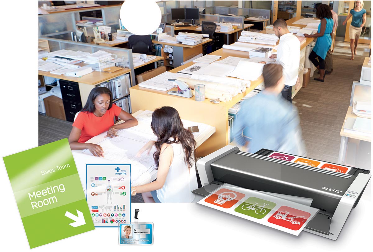 Leitz iLAM Touch 2 lamineermachine voor A3 formaat grijs zwart wit