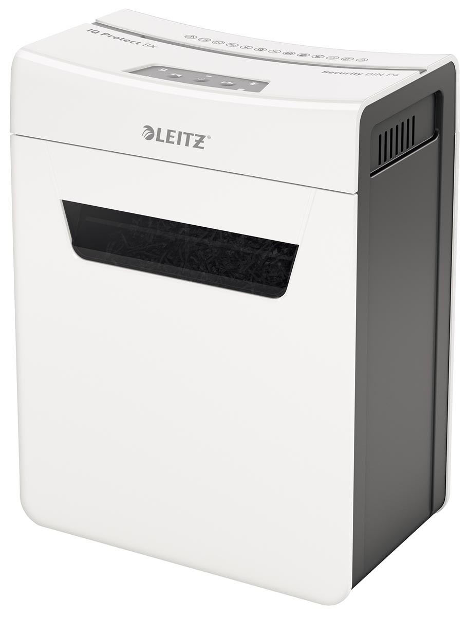 Leitz IQ Protect Premium papiervernietiger grijs 8 pagina's capaciteit