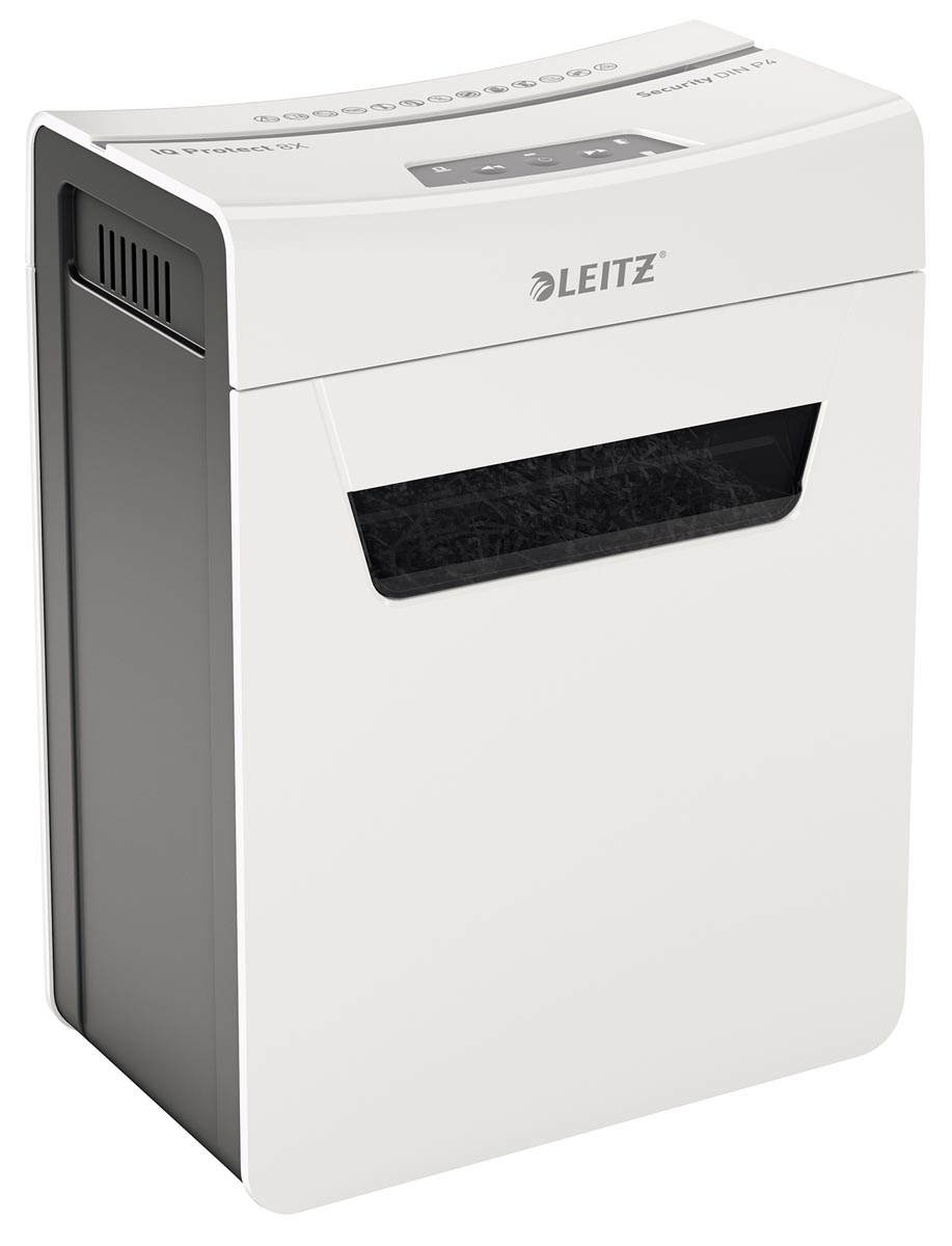 Leitz IQ Protect Premium papiervernietiger grijs 8 pagina's capaciteit