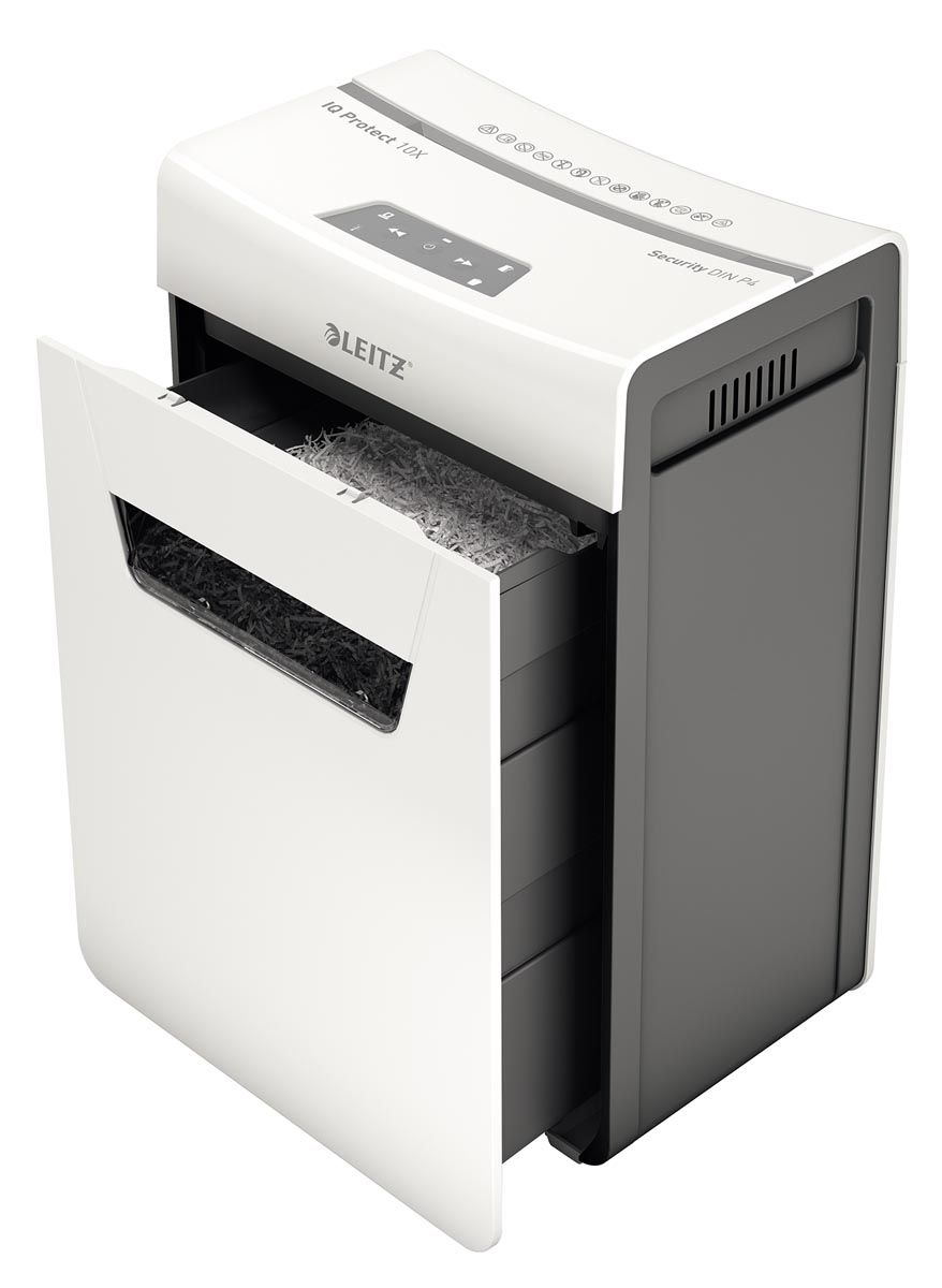 Leitz IQ Protect Premium papiervernietiger grijs 10 pagina's capaciteit