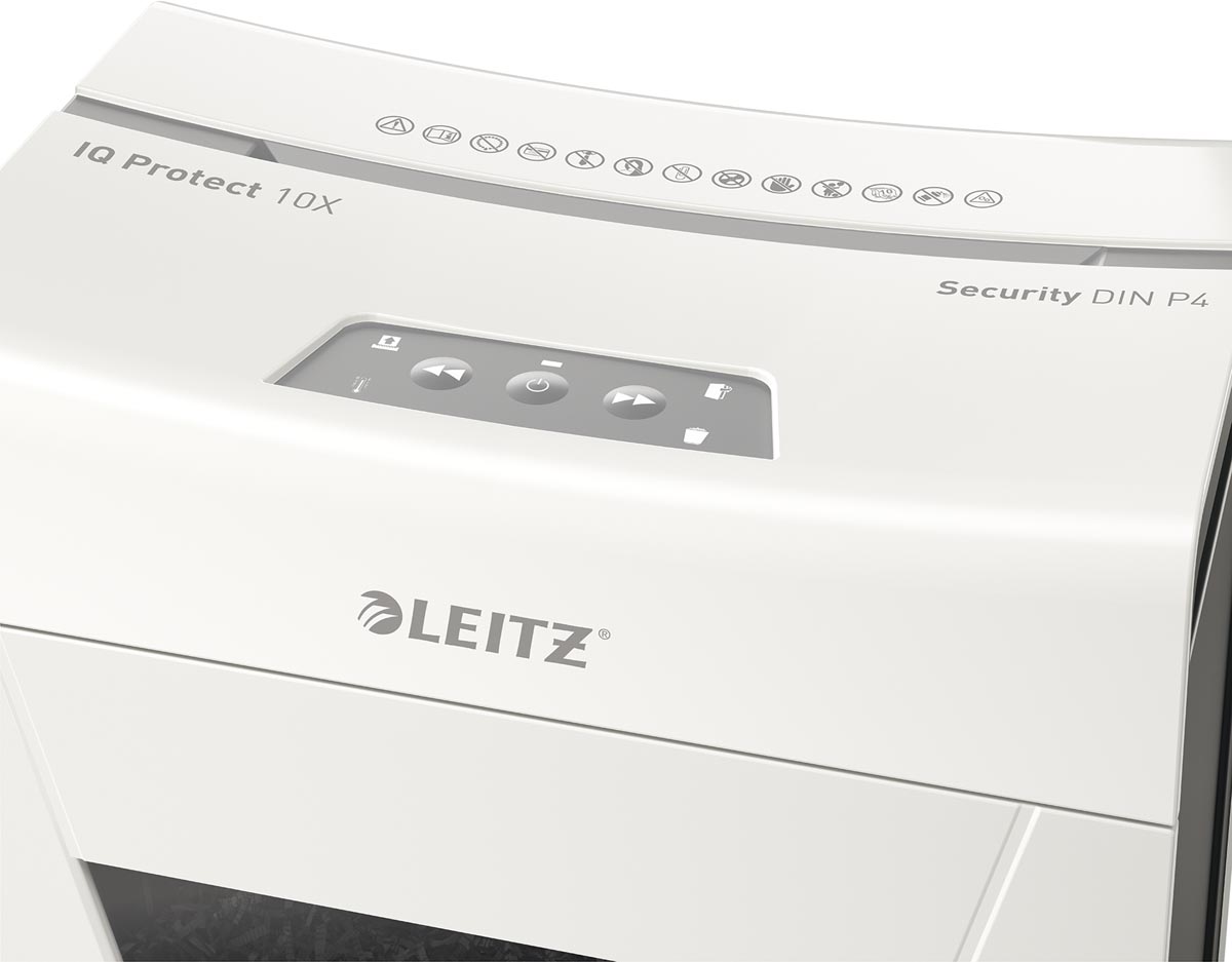 Leitz IQ Protect Premium papiervernietiger grijs 10 pagina's capaciteit