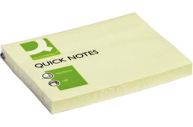 Q-CONNECT Quick Notes memoblok geel 76 x 102 mm 100 vel ecologisch