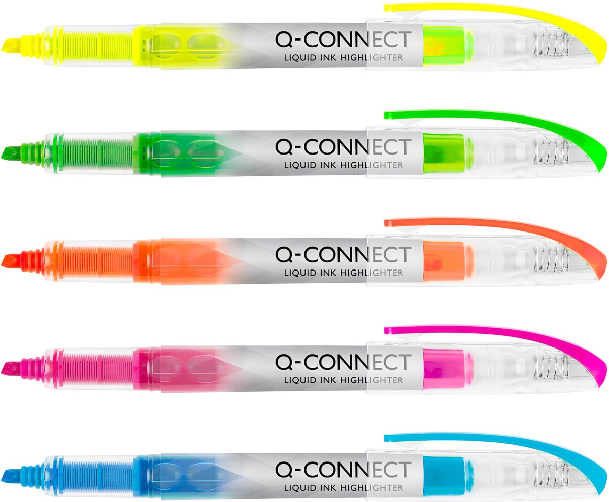 Q-CONNECT Liquid markeerstift blauw 1 mm puntdikte vloeibare inkt