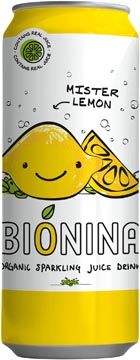 Bionina Mister Lemon, blik van 33 cl, pak van 12 stuks