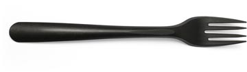 Conpax Folia vork, herbruikbaar, uit CPLA, 19 cm, zwart, pak van 50 stuks