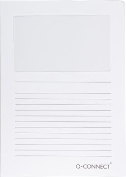 Q-CONNECT L-map met venster A4 wit 120 g/m² pak van 100 stuks