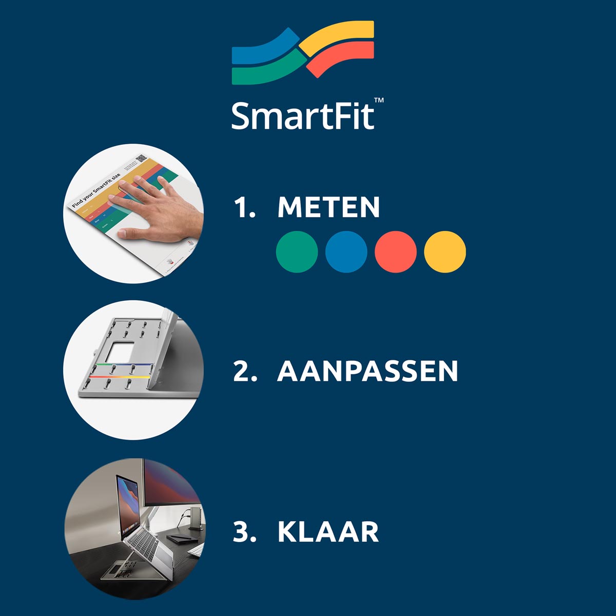 Kensington SmartFit monitorstandaard met lade zwart 560x250x75 mm