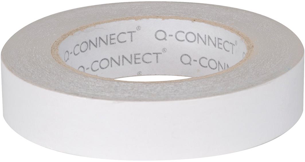 Q-CONNECT dubbelzijdige foamtape wit 1 mm dik 3 m