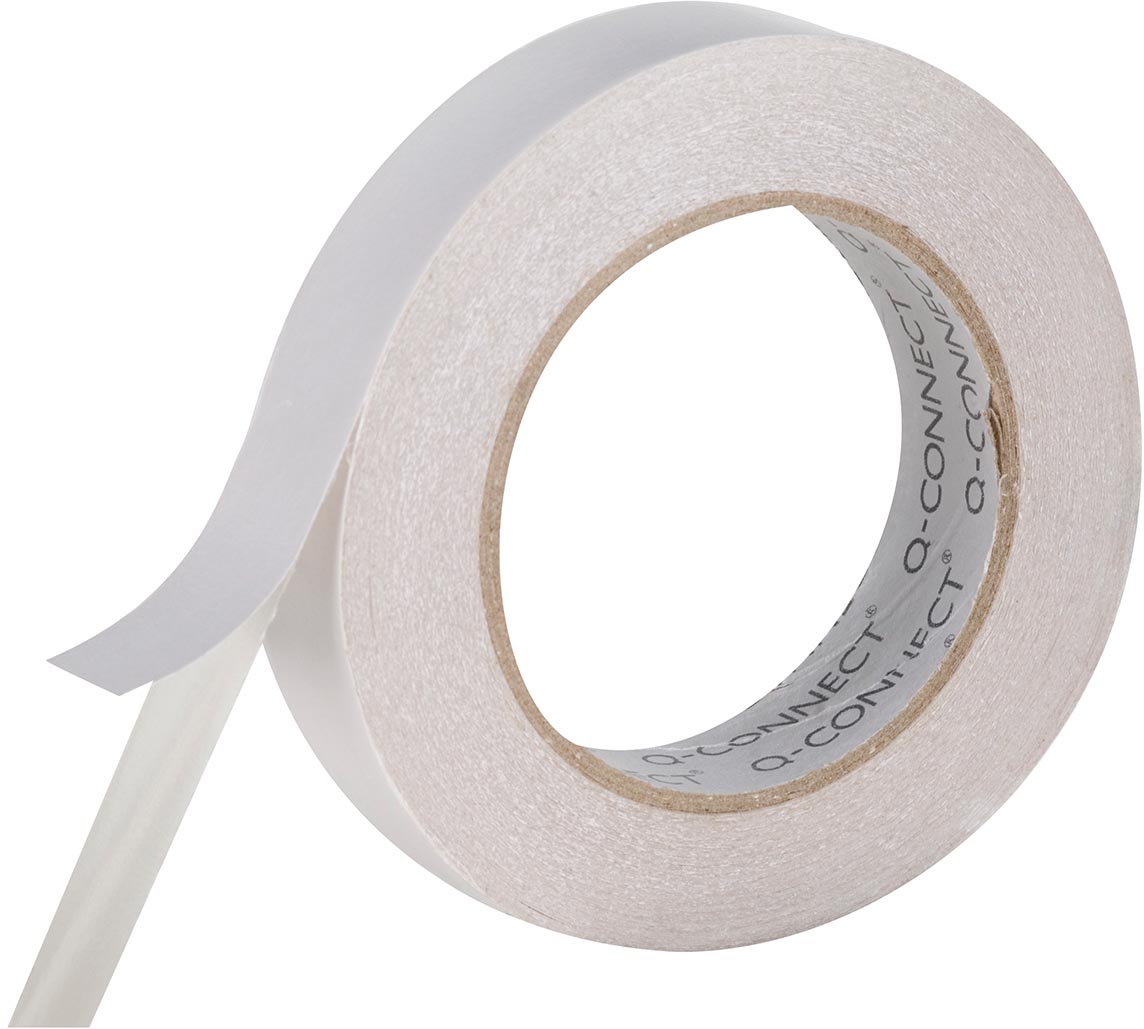 Q-CONNECT dubbelzijdige foamtape wit 1 mm dik 3 m